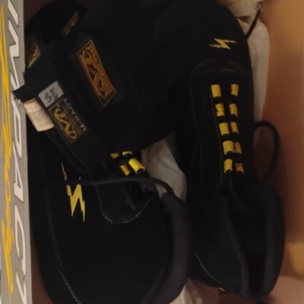 Pact Black and Yellow Athletic Shoes
